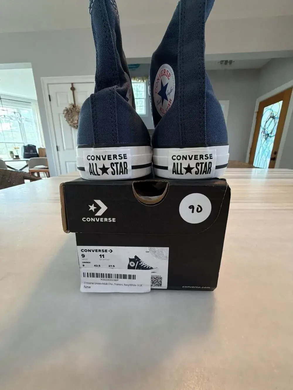 Converse Chuck Taylor All Star High Top Size M9/W11 Navy Canvas